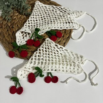 Kirazlı anne kız bandana