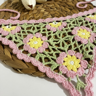 Çiçekli çocuk bandana 