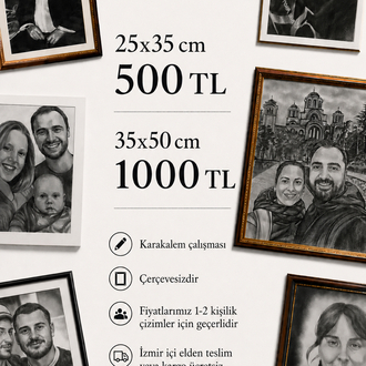Karakalem portre çizimi