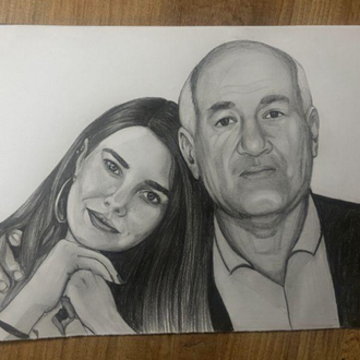 25x35 cm karakalem birleştirme (çerçevesiz)