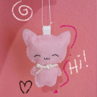 Pembe kedi peluş