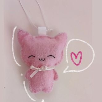 Pembe kedi peluş