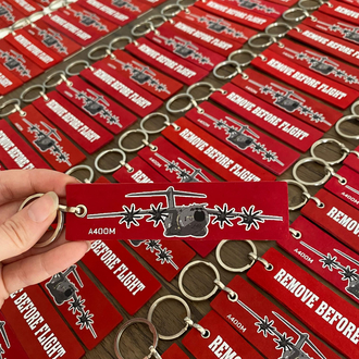 Remove Before Flight- A400M Hakiki Deri Anahtarlık