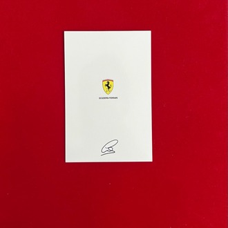 Lewis Hamilton Ferrari İmzalı Kartı