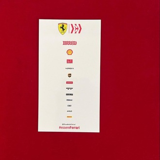Sebastian Vettel – Ferrari 2019 İmzalı Sürücü Kartı