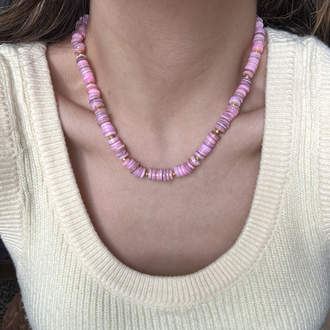 Pembe Sedef Kolye
