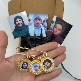3 Fotoğraflı Hatıra İğnesi
