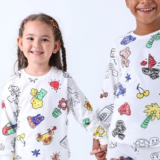 Boyamalı Çocuk Pijama Takımı