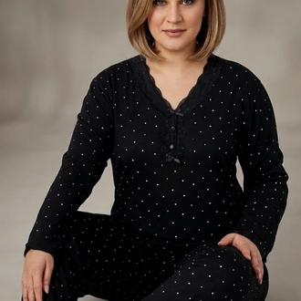 Büyük  Beden Bambu Pijama Takımı