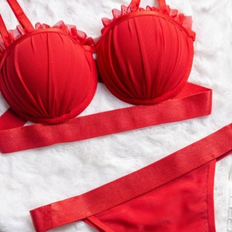 İstiridye Model Dolgulu Sütyen Takımı