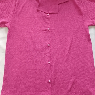Kısakol Dügmeli Pijama Takımı