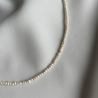 2 mm Gerçek Tatlısu Mat Kum İnci Kolye
