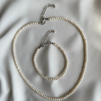 Gerçek Tatlısu 3-4 mm Mini Doğal İnci Set