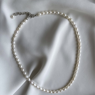 Premium İthal, 6mm Gerçek Tatlısu Arpa İnci Kolye