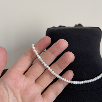 3-4 mm Gerçek Tatlısu Mini İncili Doğal İnci Kolye