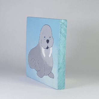 El Yapımı Masif Ahşap Duvar Süsü - 15x15 cm