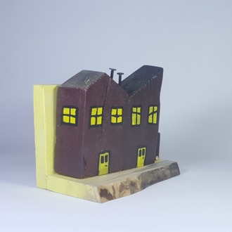 Eşsiz 3D Sokak Canlandırması - Ahşap ve Doğanın Buluşması (18x14x9,5 cm.)