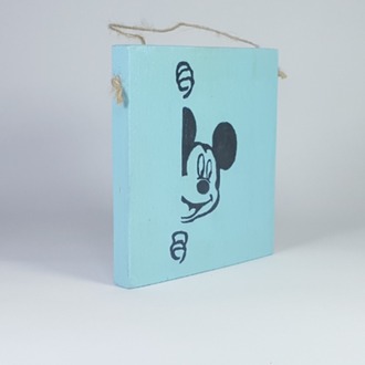 El Yapımı Masif Ahşap Duvar Süsü - 15x15 cm