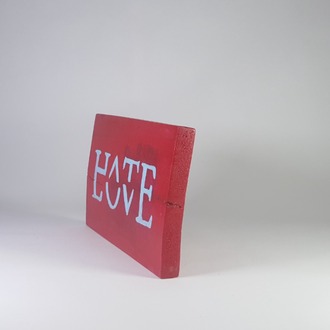 El Yapımı Masif Ahşap Duvar Süsü - 17x15 cm
