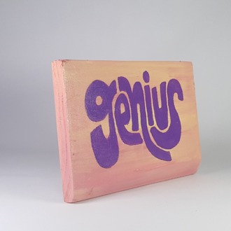 El Yapımı Masif Ahşap Duvar Süsü - 15x15 cm