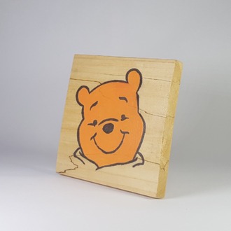 El Yapımı Masif Ahşap Duvar Süsü - 15x15 cm