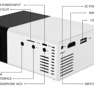 FULL HD + HDMI + Micro SD + USB özellikli cep mini projektör - 24"-60" ekrana projeksiyon