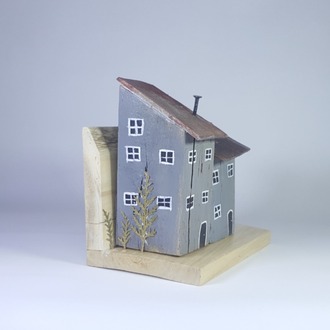 Ahşap ve Doğanın Buluşması (18,5x11x17 cm.)- Eşsiz Minik Sokak Canlandırması -