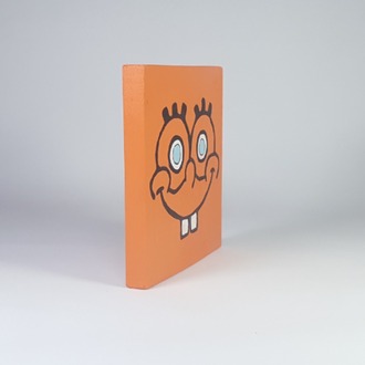 Bob... El Yapımı Masif Ahşap Duvar Süsü - 15x15 cm