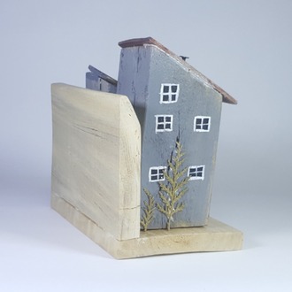Ahşap ve Doğanın Buluşması (18,5x11x17 cm.)- Eşsiz Minik Sokak Canlandırması -