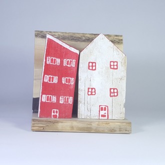 Eşsiz Minik Sokak Canlandırması - Ahşap ve Doğanın Buluşması (16x15x16 cm.)