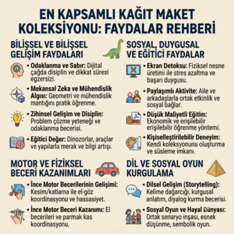 3D Kağıt Maket Seti (80 Modelli Dev PDF) - Eğitici Maket Oyuncak, Evde Montessori Aktivitesi