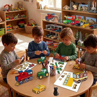 3D Kağıt Maket Seti (80 Modelli Dev PDF) - Eğitici Maket Oyuncak, Evde Montessori Aktivitesi