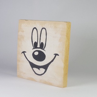 El Yapımı Masif Ahşap Duvar Süsü - 15x15 cm