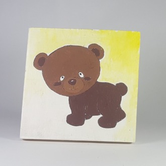 El Yapımı Masif Ahşap Duvar Süsü - 15x15 cm