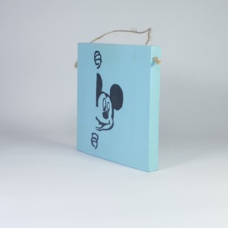 El Yapımı Masif Ahşap Duvar Süsü - 15x15 cm