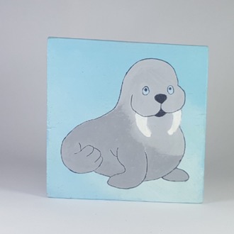 El Yapımı Masif Ahşap Duvar Süsü - 15x15 cm