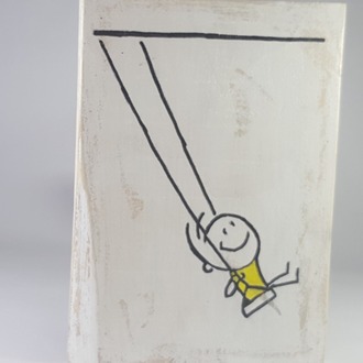 El Yapımı Masif Ahşap Duvar Süsü - 15x17 cm