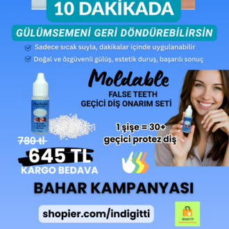 Moldable False Teeth Geçici Diş Onarım Seti,Takma Diş, Protez Diş, Geçici Diş, Diş Onarımı