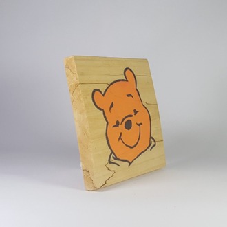 El Yapımı Masif Ahşap Duvar Süsü - 15x15 cm