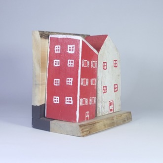Eşsiz Minik Sokak Canlandırması - Ahşap ve Doğanın Buluşması (16x15x16 cm.)