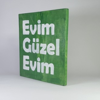 El Yapımı Masif Ahşap Duvar Süsü - 15x15 cm