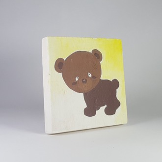 El Yapımı Masif Ahşap Duvar Süsü - 15x15 cm