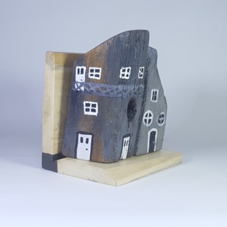 Ahşap ve Doğanın Buluşması (17x15x11 cm.) -Eşsiz Minik Sokak Canlandırması -