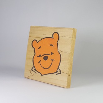 El Yapımı Masif Ahşap Duvar Süsü - 15x15 cm