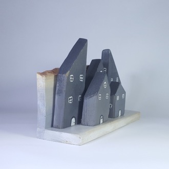 3 Boyutlu Sokak Canlandırması - Ahşap ve Doğanın Buluşması (30x18x9 cm.)