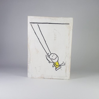 El Yapımı Masif Ahşap Duvar Süsü - 15x17 cm
