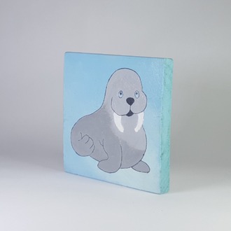 El Yapımı Masif Ahşap Duvar Süsü - 15x15 cm
