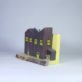 Eşsiz 3D Sokak Canlandırması - Ahşap ve Doğanın Buluşması (18x14x9,5 cm.)