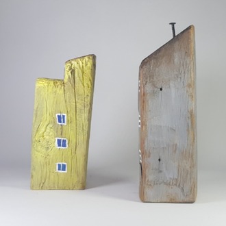 2'li El Yapımı ahşap Kitap Tutacağı, Masa Süsü (20x7x5 cm.,22x7x7 cm.)
