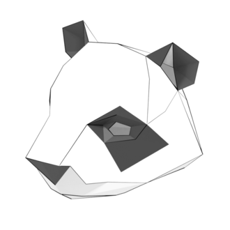 Evde Kendi Maskeni Yap: 3D Panda Maskesi Şablonu- PDF (yazdır, kes, yapıştır, boya)